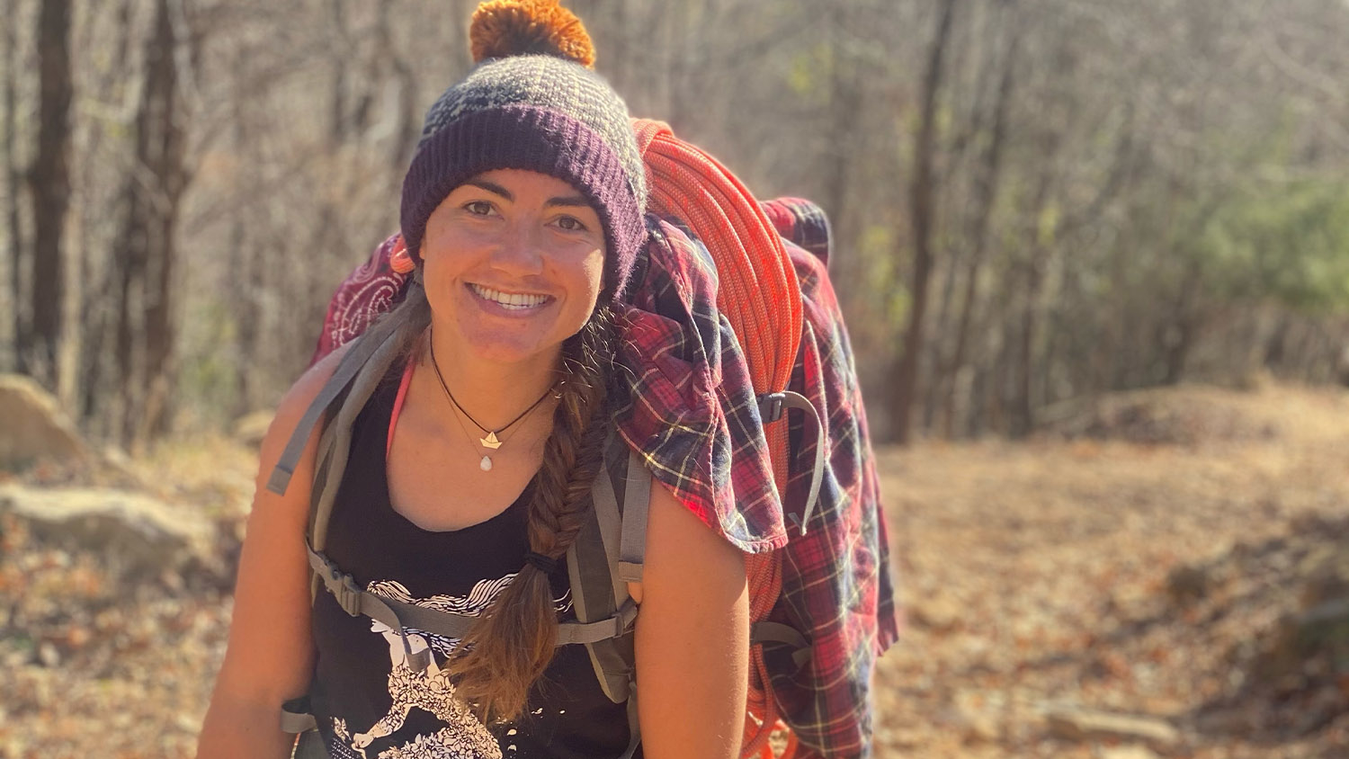 Kristen Keane in hiking gear