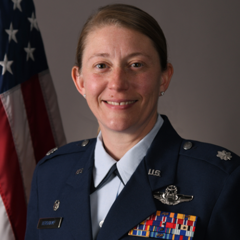 Headshot of Lt Col Sarah L. Bergkamp